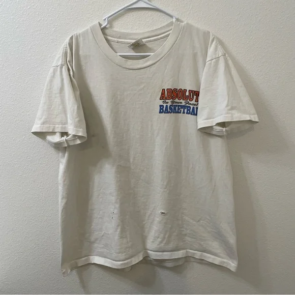 Absolute basketball 1994 graphic t shirt white vintage large - Picture 6 of 11